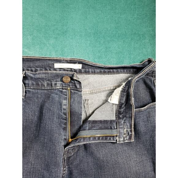 Levis 505 Jeans Size 16 Womens Blue Stretch Pants Mid Rise Curvy Straight - Picture 5 of 14